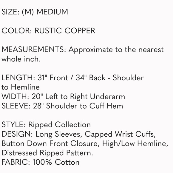 THRILL JEANS RIPPED COLLECTION DENIM JACKET / TOP/ SHIRT SZ MED - Picture 12 of 12